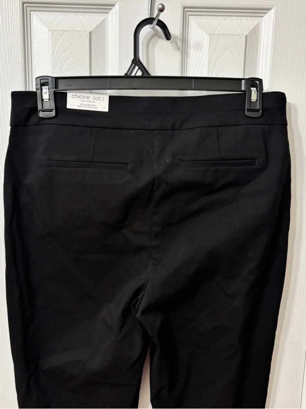 NWT Chico’s So Slimming Crop Brigitte Slim Leg Black Women’s Size 12 Chicos 2 - Picture 5 of 7